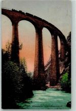 Filisur Albulabahn Landwasserviadukt Brücke 1909