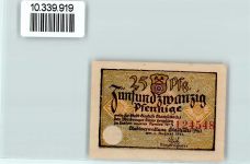 01768 O8245 Glashütte , Sachs Notgeldschein 25 Pfennig Notgeld