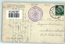 83250 W8215 Marquartstein - Unterkunftshaus Hochgern gegen das Kaisergebirge Hüttenstempel