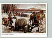 Oslo Kristiania - Schlitten Tracht Transport