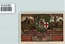 99817 O5900 Eisenach , Thür - Notgeld Ankunft Martin Luther