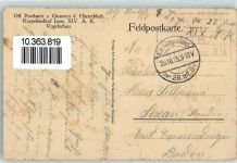 62300 Lens 1915 - Kriegerdenkmal Friedhof Feldpost WK I Vogelschau