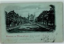 Monte Carlo 1900 - Le Casino Mondschein Palmen