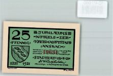 91522 W8800 Ansbach , Mittelfr - Notgeld Scherenschnitt