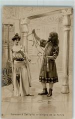 Szene Samson & Dalila triomphe de la force Oper von Camille Saint-Saens AK Oper Bühnenbild 1900
