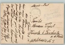 W2940 Wilhelmshaven 7. Kompagnie Torp.-Division Torpedoboot auf hoher See Marineschiffspoststempel 1917 Gebrauchsspuren