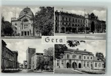 07545 O6500 Gera - Festspielhaus Gerichtsgebäude Hauptbahnhof Park Opfer des Faschismus