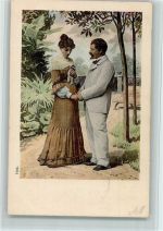 Schöne Serie Nr. 7109 Liebespaar 1902 AK Gute Erhaltung Poesie Fotomontage AK