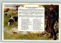 Verlag Vogel Nr. 15 - Kuhhirte AK Erzgebirge Liederkarte
