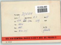 Central Radio Club , Praha 3 Qsl-Karte