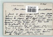 Hochzeitsreise mit der Postkutsche sign Frank Hochzeit Künstlerkarte