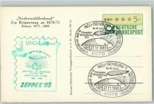 Graf Zeppelin Zeppex 1983 Sonderstempel Neu-Isenburg Zeppelinpost
