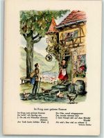 Im Krug zum grünen Kranze - Wilhelm Müller , gute Erhaltung AK Wandern Liederkarte