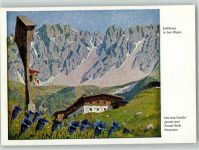 Feldkreuz in den Alpen - sign Arnulf Stegmann - Nr. 363 Dennoch Künstlerkarte Künstler S Künstlerkarte