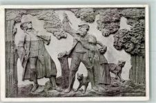Wilhelm Tell und Geßler - von N. Eckardt AK Skulptur