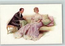 sign A. Waldemar -Serie 665 - Verlag Savory - After the dance , sehr gute Erhaltung Liebe Künstlerkarte