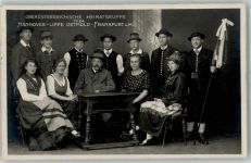 Österr. Heimatgruppe 1924 - Hannover-Lippe-Detmold-Frankfurt Trachten Österreich 1924 Foto AK