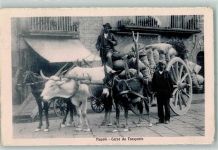 80100 Napoli 1914 - Carro da Trasporto Gezogen von Pferd Ochse Muli