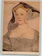 Holbein - Lady Elisabeth Vaux, Frauenporträt Gemälde