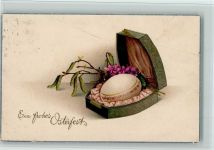 Ostern, Osterei liegt in einer Schatulle AK Stempelspuren Osterei 1911