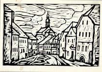 69168 W6908 Wiesloch Künstlerkarte Altenheimbau - Linolschnitt: Hatto Zeidler