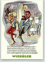 Wicküler Tanz sign Werbung Bier Künstlerkarte