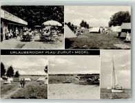 19395 O2864 Plau - Campingplatz Badestrand Segelboot