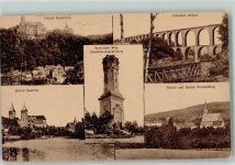 09306 O9290 Rochlitz 1920 - Schloss Göhrer Brücke Viadukt Friedrich-August-Turm Schloss und Kirche Wechselburg