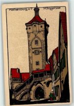 W8803 Rothenburg ob der Tauber Klingentor AK Künstlersteindruck Künstlerkarte
