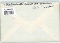 74706 W6960 Osterburken KEINE AK Landpoststempel Erlenbach Notopfer Marke Briefkuvert