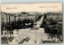 10115 W1000 Tiergarten 1907 - Herkules-Brunnen am Lützow-Platz Straßenbahn