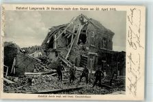 Langemark Langemarck 1915 - Bahnhof zerstört durch engl. u. franz. Geschützfeuer
