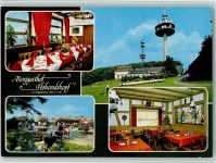 W6479 Hoherodskopf , Hess Berggasthof Hoherodskopf Innenansicht Sendetürme Funk