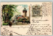 50667 W5000 Köln Sachsenring 1899 Lithographie Ulrenpforte Ulre-Denkmal