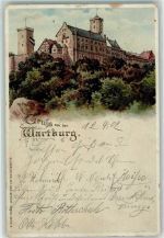 99817 O5900 Eisenach , Thür 1902 Lithographie Wartburg