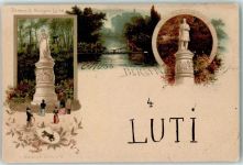 10115 W1000 Tiergarten 1896 Lithographie Berliner Bär Denkmal Königin Luise Löwenbrücke