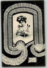 Les Dentelles Dentelle au Fuses du Puy - Mode Spitze Spitze (Klöppeln) 1900 Fotomontage AK