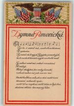 Hymna Amerika USA Hymne Flaggen Adler Liederkarte