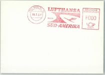 Süd-Amerika Flugpost Lufthansa KEINE AK