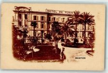 06500 Menton Werbe AK Hotel de Turin