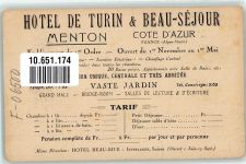 06500 Menton Werbe AK Hotel de Turin