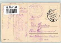 Kind Kleeblätter Schirm Lithographie K.D. Feldpoststation Nr. 148 Geburtstag 1916 Prägedruck