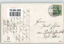 Zwei Kinder mit einem umgekipptem Blumenkorb und Katze Lithographie Geburtstag 1909 Prägedruck