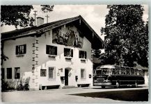 83246 W8218 Unterwössen - Gemeindehaus mit Omnibus Fahrrad
