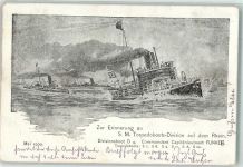 Erinnerung Torpedoboots-Division auf dem Rhein Marine WK I 1900
