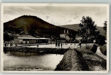 72270 W7292 Klosterreichenbach 1932 Gebrauchsspuren Schwimmbad Foto AK