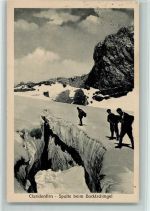 Claridefirn - Spalte beim Bocktschingel AK Bergsteiger 1923