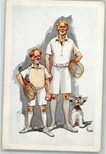 Humor Hund Tennis Künstlerkarte