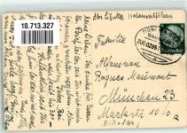 Blick durch das Fenster geschmückter Tannenbaum Weihnachtsmann 1941