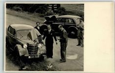 Opel 1939 Privatfoto AK Auto Gebrauchsspuren